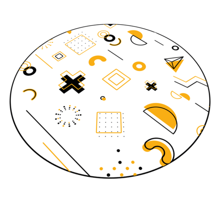 Viacfarebné symboly moderný koberec - Tenstickers