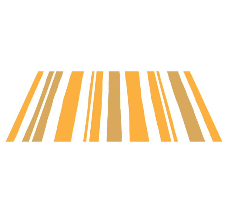 Oranžové a biele pruhy vinylový koberec - Tenstickers