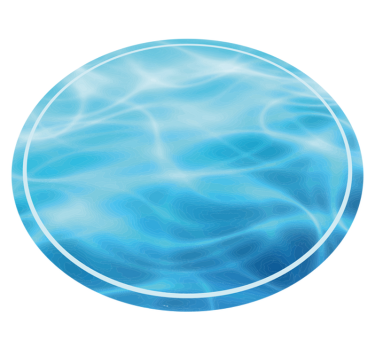 Modrý hlbokomorský morský abstraktný vinylový koberec - Tenstickers