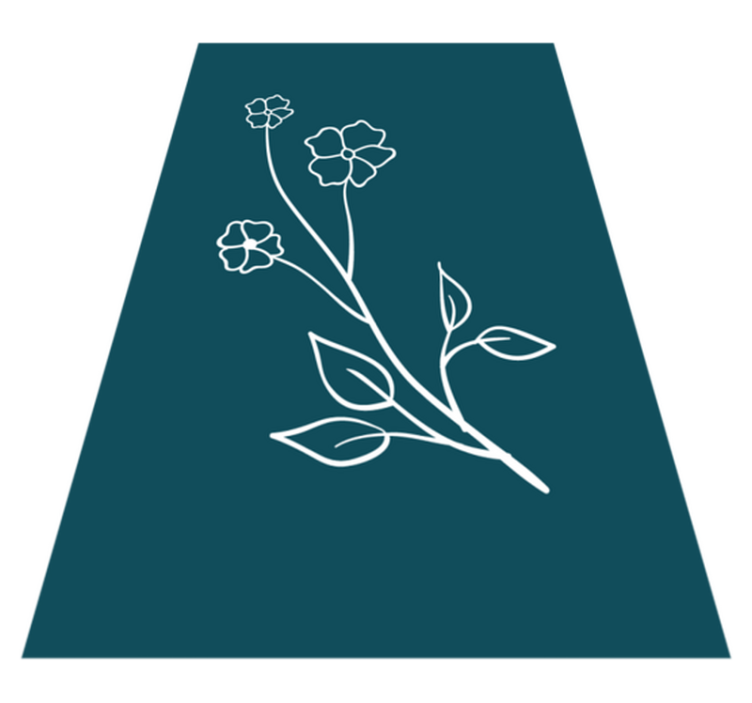 vinylový koberec s kvetmi expresívna kvetná stonka - Tenstickers