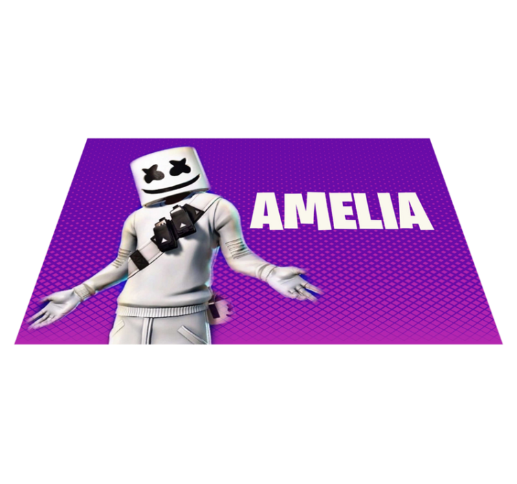 vinylový koberec pre mládež dj figúrka s menom - Tenstickers