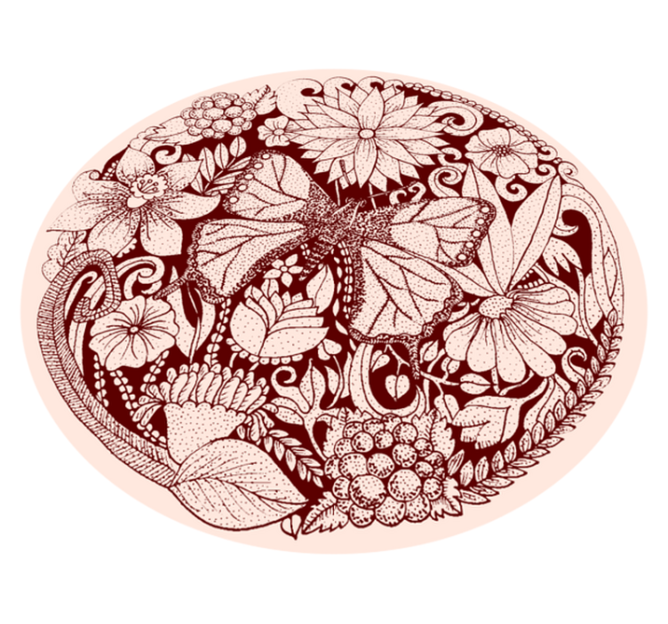 vinylový koberec s kvetmi jemný dizajn krídel - Tenstickers