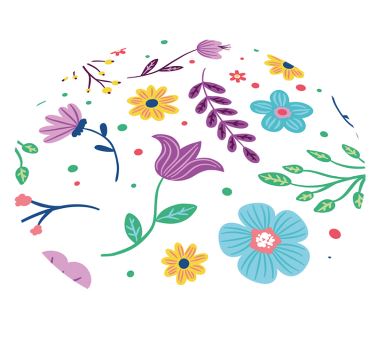 vinylový koberec s kvetmi živá kvetinová inšpirácia - Tenstickers