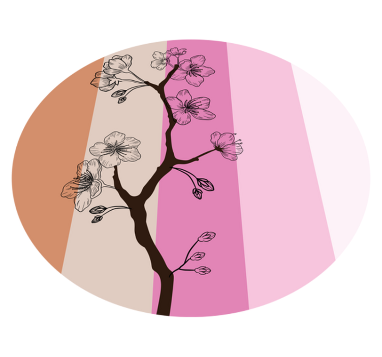 vinylový koberec s kvetmi elegancia čerešňového kvetu - Tenstickers