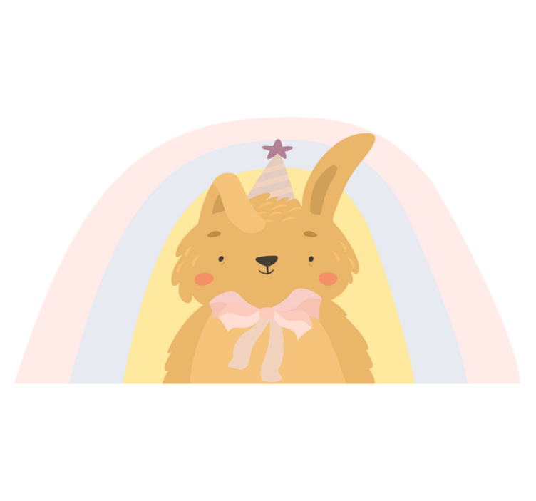 detský vinylový koberec rozkošné umelecké dielo zajačika - Tenstickers