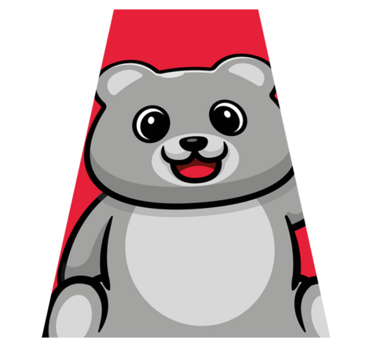 detský vinylový koberec veselá tvár medveďa - Tenstickers