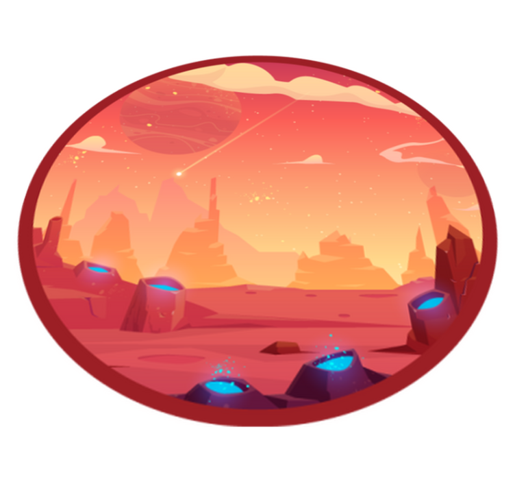 hviezdy vinylový koberec kozmická púštna scéna - Tenstickers