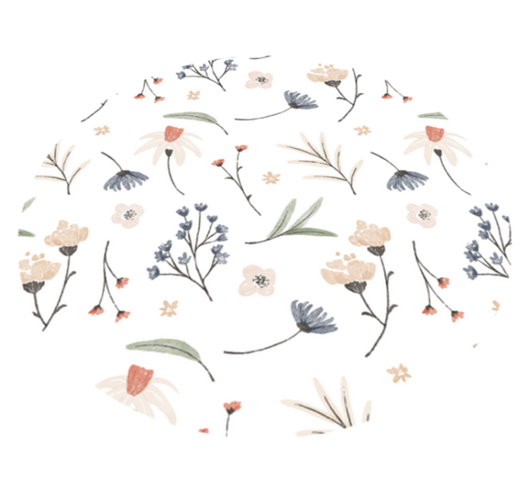 vinylový koberec s kvetmi minimalistický elegantný dizajn - Tenstickers