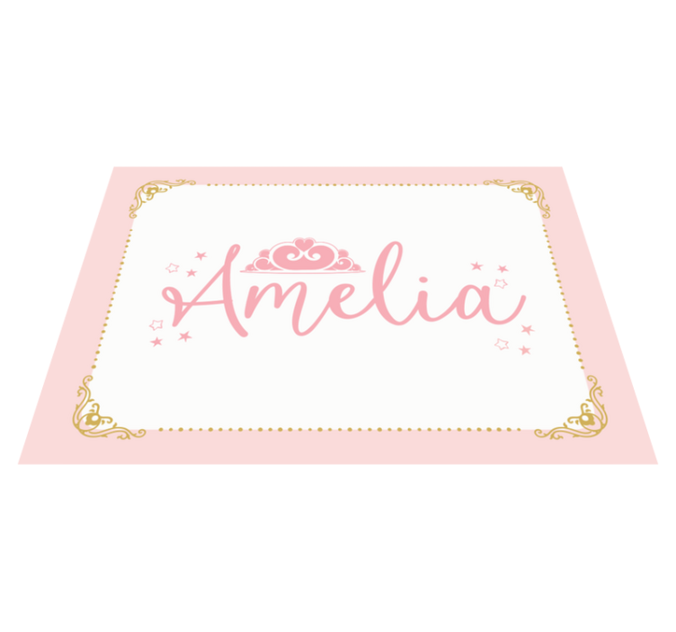 Ružová princezná s vinylovým kobercom pre deti - Tenstickers