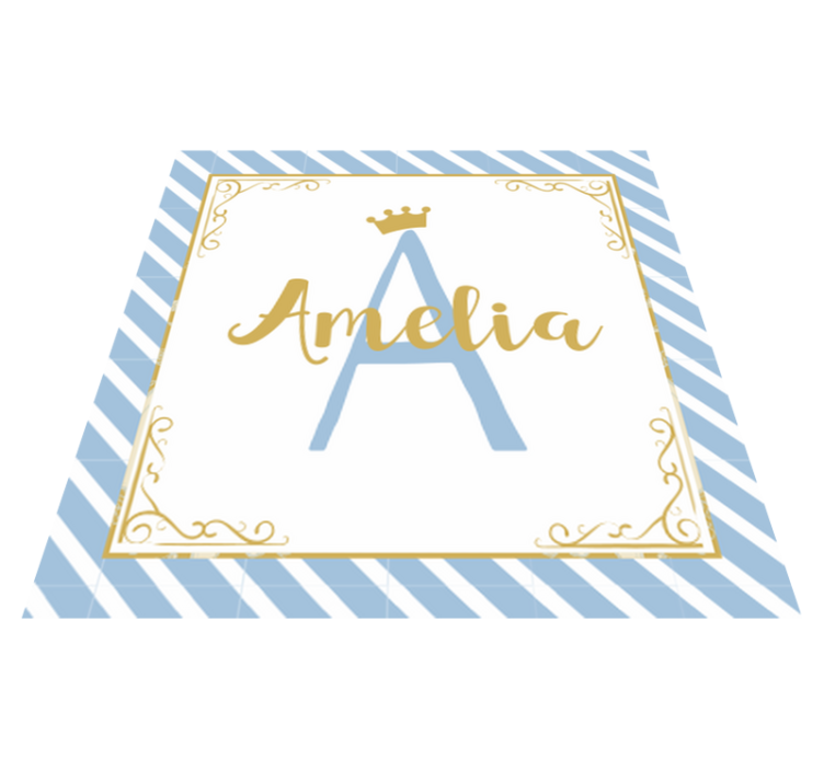 vinylový koberec s menom štýl iniciál mena - Tenstickers