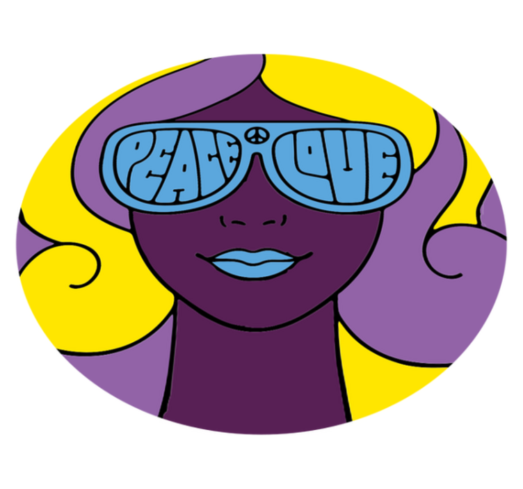 vinylový koberec pre mládež ikona mieru a lásky - Tenstickers