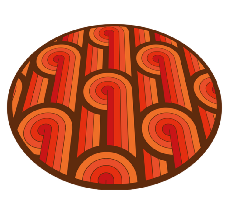 okrúhly vinylový koberec vintage okrúhly vzor - Tenstickers