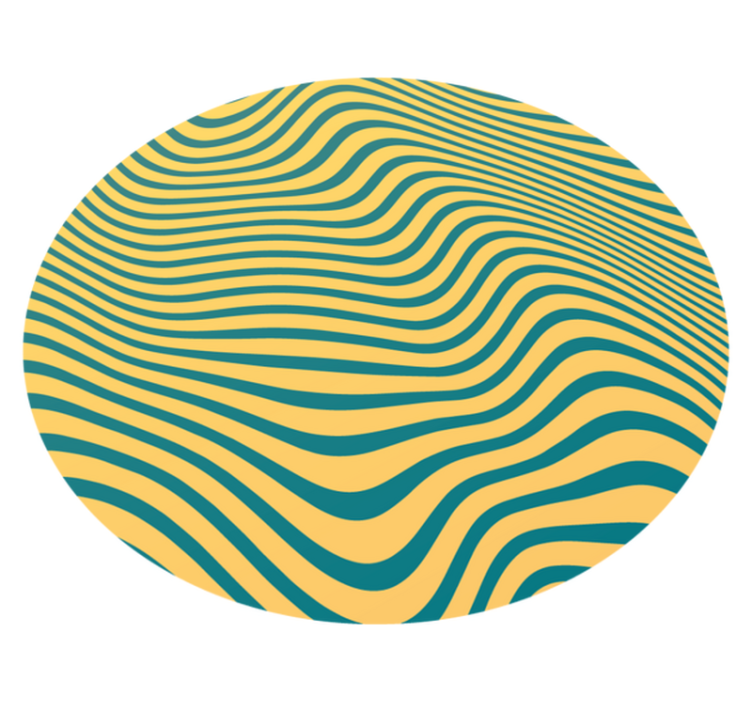 pruhovaný vinylový koberec koncept zakrivenej čiary - Tenstickers