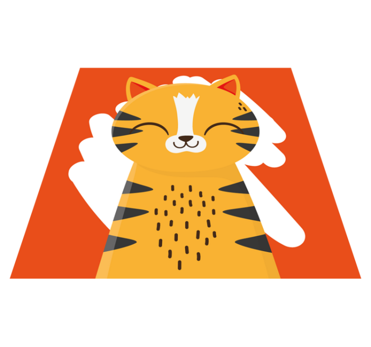 vinylový koberec pre bábätko šťastný dizajn tigra - Tenstickers