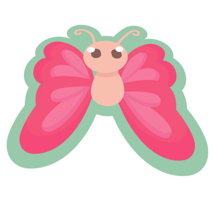 detský vinylový koberec jasná motýlia fantázia - Tenstickers