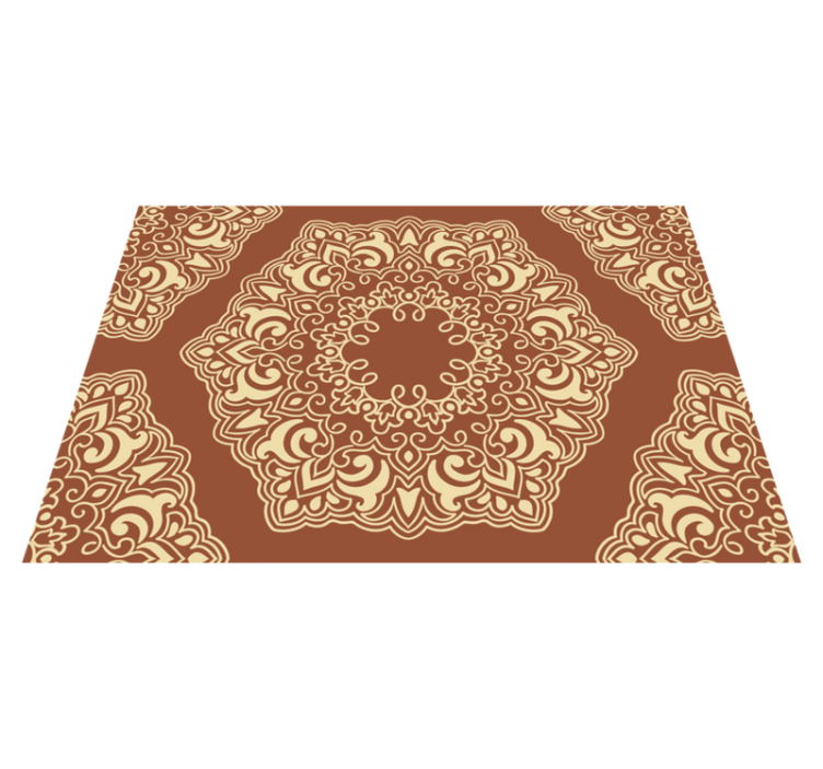 vinylový koberec mandala zložité botanické usporiadanie - Tenstickers