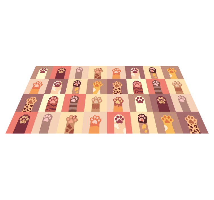 Mačacie labky kreslený zvierací koberec - Tenstickers