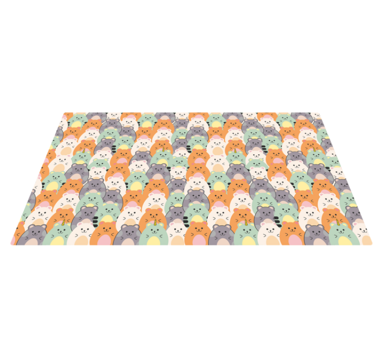 vinylový koberec do predsiene rozkošné výrazy zvierat - Tenstickers