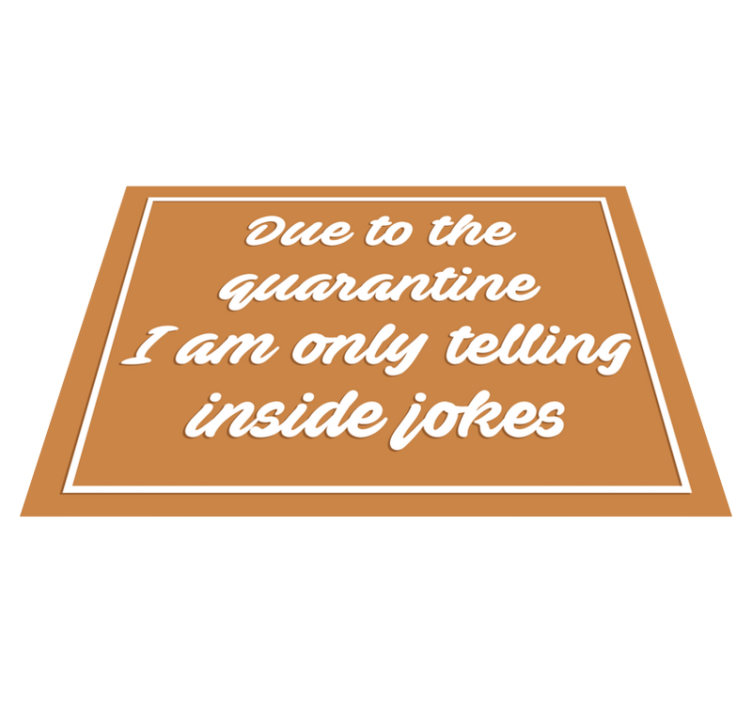 Karanténa vtipné privítanie moderný koberec - Tenstickers