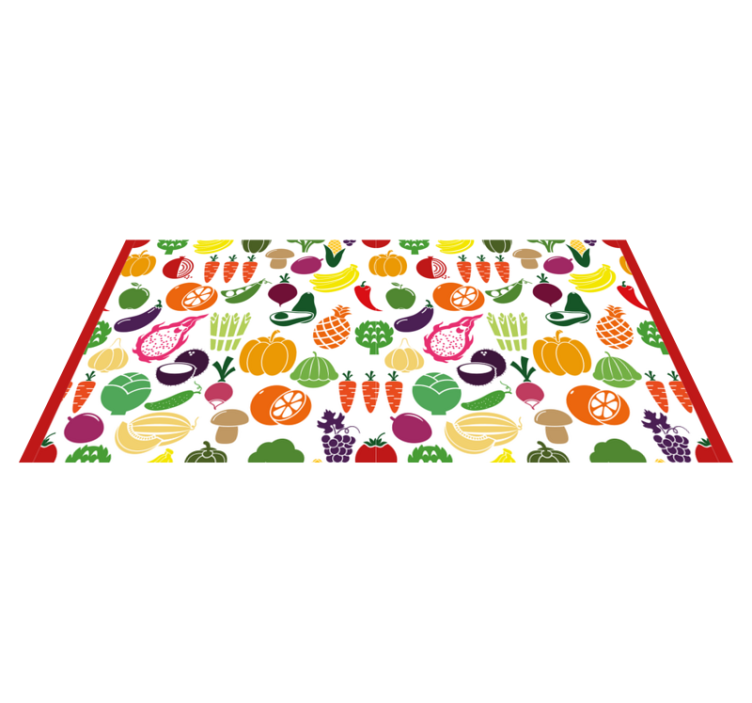 Patina a reďkovka, baklažán a podlahový koberec - Tenstickers