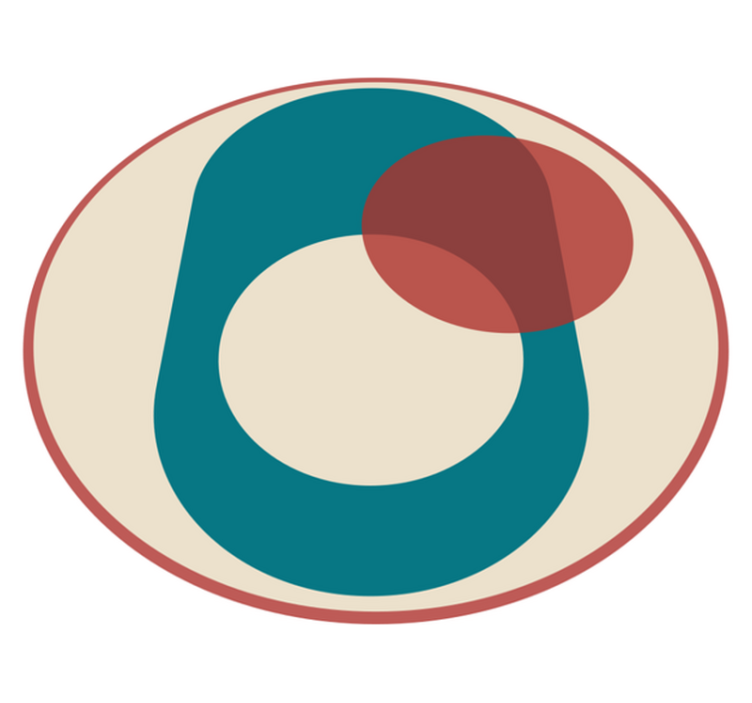 moderný vinylový koberec kruhy v harmónii - Tenstickers