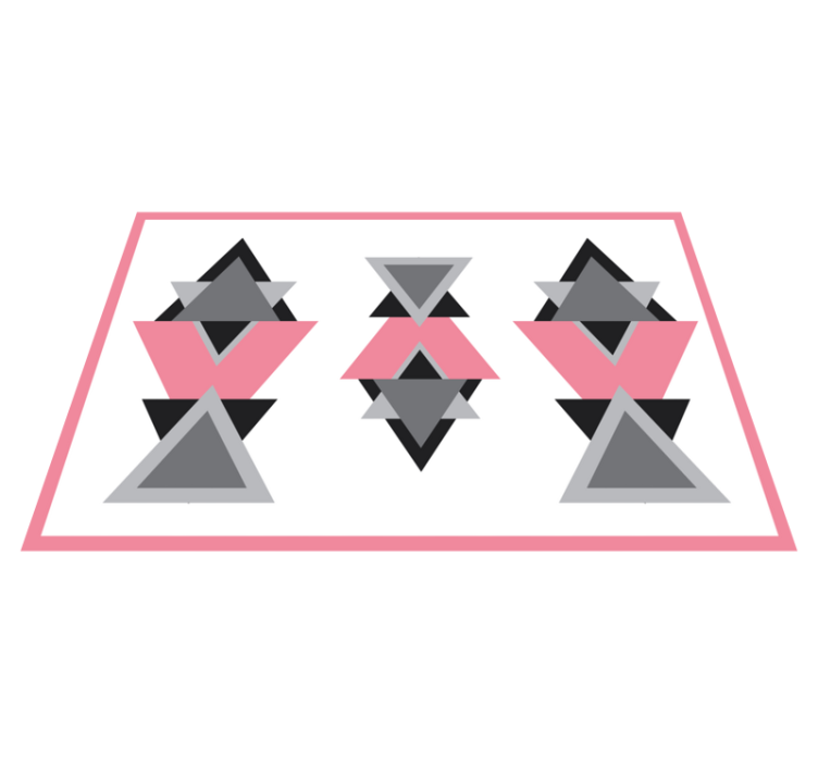 Vinylový koberec s geometrickými tvarmi trojuholníkový mix - Tenstickers