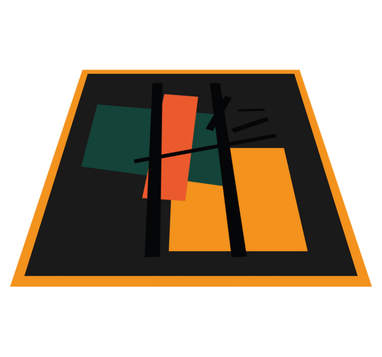 moderný vinylový koberec abstraktné farebné segmenty - Tenstickers