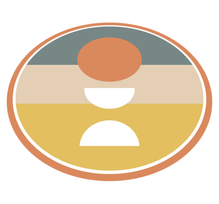 vinylový koberec minimalisticky kruhová farebná harmónia - Tenstickers