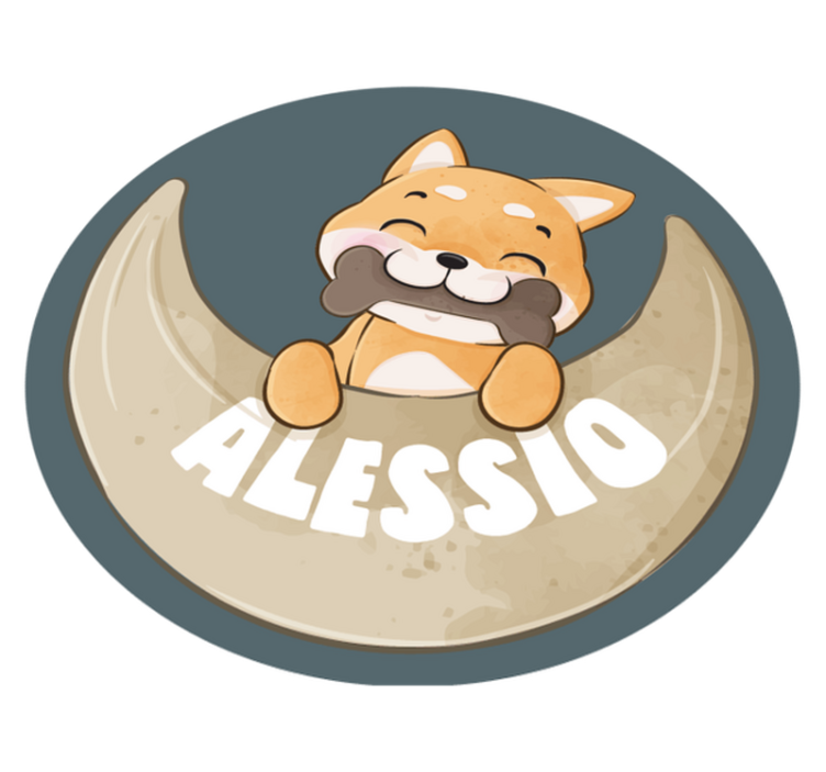 Roztomilé zviera psie mops personalizovaná podložka - Tenstickers