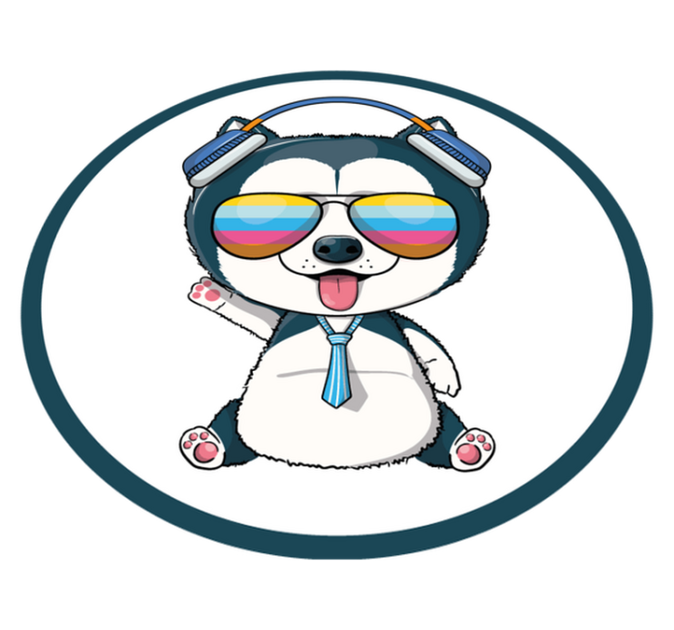 detský vinylový koberec cool psíčka - Tenstickers