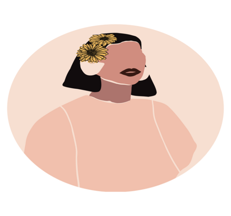 vinylový koberec s kvetmi kvetinový portrét - Tenstickers