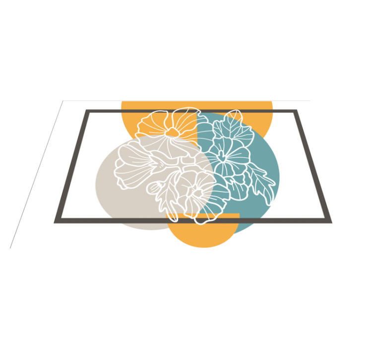 vinylový koberec s kvetmi moderný kvetinový akcent - Tenstickers