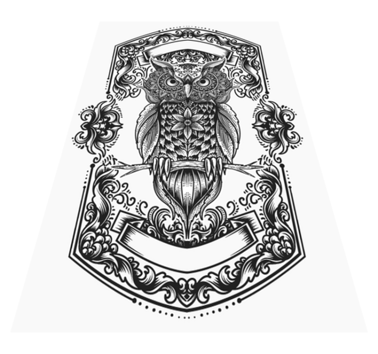 vinylový koberec mandala zložitý motív sovy - Tenstickers