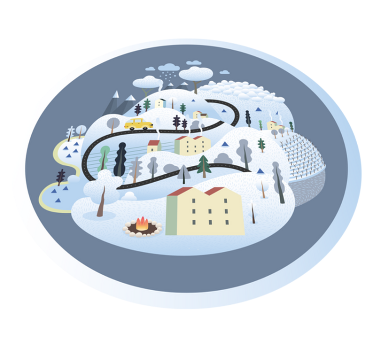 vinylový koberec cesty rozmarná krajinná cesta - Tenstickers