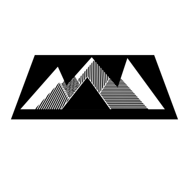 Vinylový koberec s geometrickými tvarmi v štýlovom cikcaku - Tenstickers