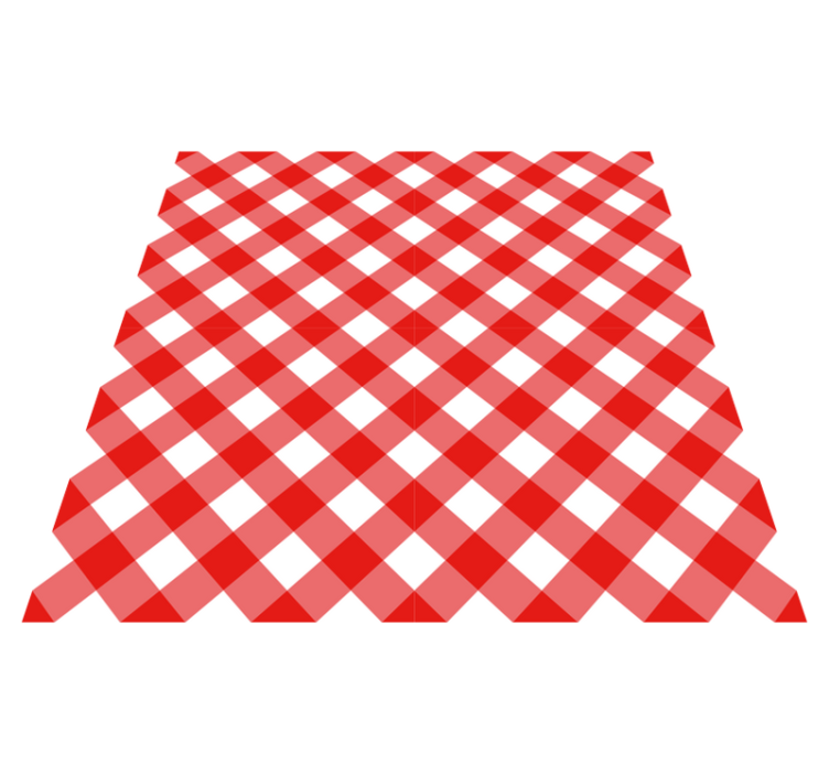 pruhovaný vinylový koberec karmínovo-károvaný motív - Tenstickers