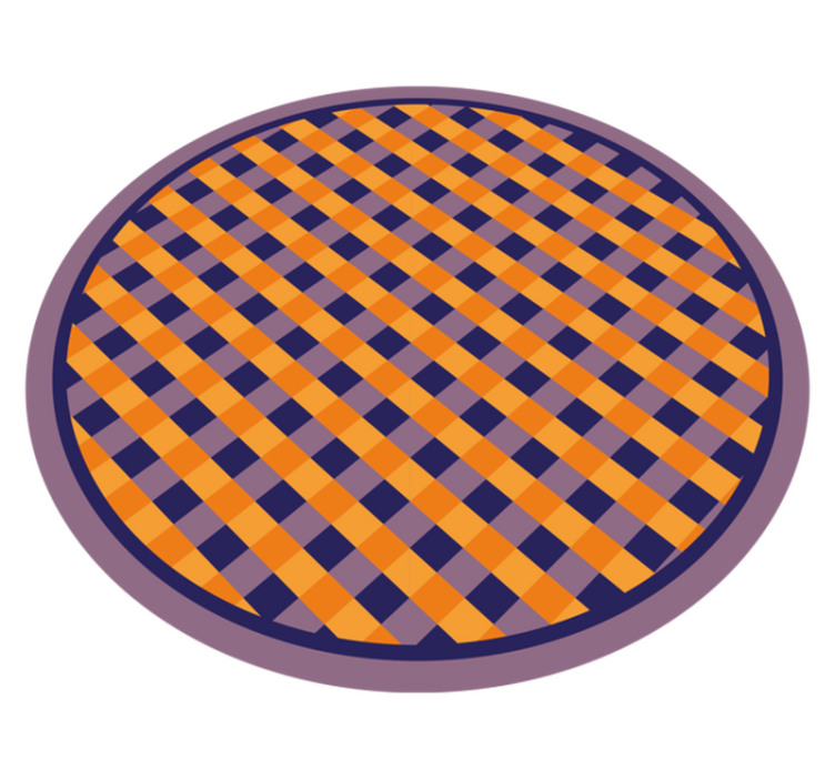 pruhovaný vinylový koberec tučný kockovaný vzor - Tenstickers