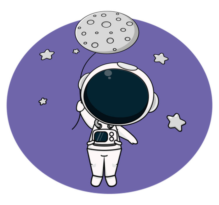 rôzne vinylové koberce pre deti astronaut s balónom - Tenstickers