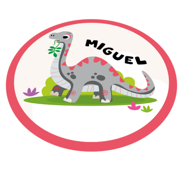 rôzne vinylové koberce pre deti sivý dinosaurus - Tenstickers