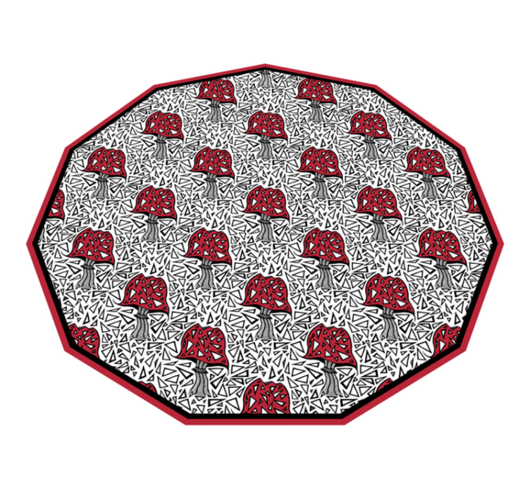 prírodný vinylový koberec umelecký motív húb - Tenstickers