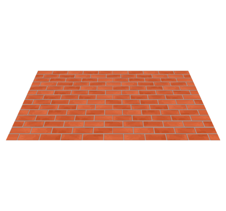 červené tehly vzor textúra koberec - Tenstickers