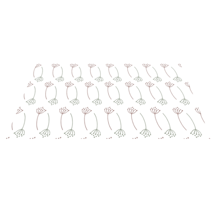 vinylový koberec s kvetmi kvetinový vzor stonky - Tenstickers