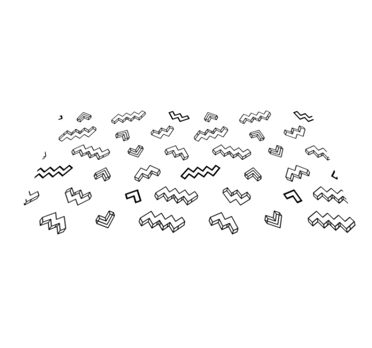 rôzne vinylové koberce pre deti výrazné hranaté vzory - Tenstickers