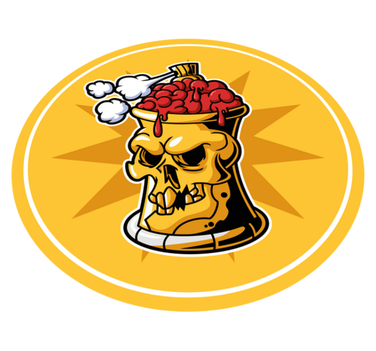 Graffiti sprej na lebku môže moderný koberec - Tenstickers