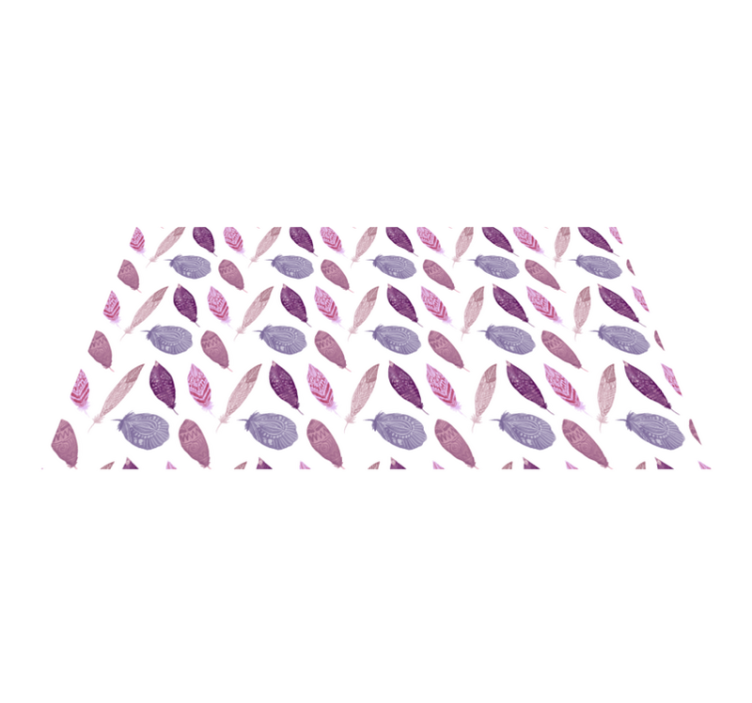 prírodný vinylový koberec žiarivý motív pierka - Tenstickers