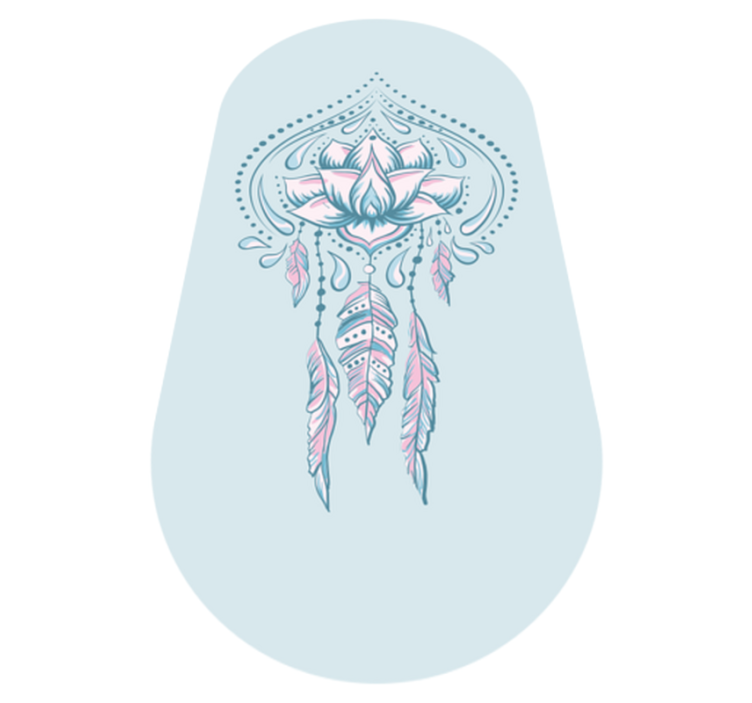 Lotosový kvet z bočného vinylového koberca mandaly - Tenstickers