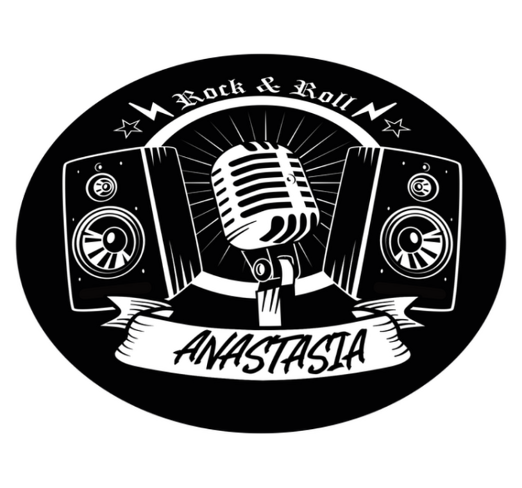 vinylový koberec pre mládež rock and roll s menom - Tenstickers