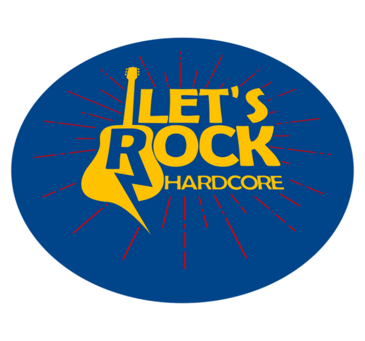 okrúhly vinylový koberec pocta elektrickej gitare - Tenstickers