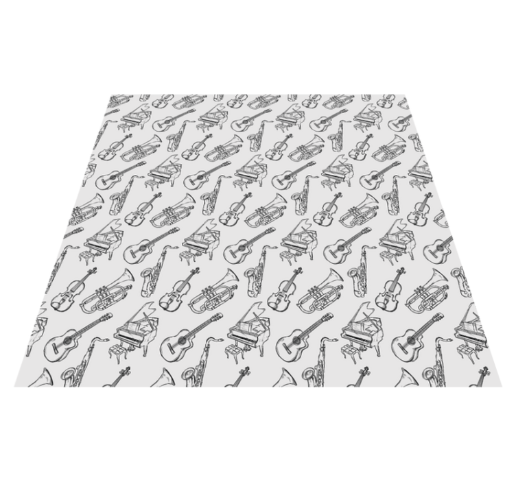 Vzorovaný vinylový koberec kolekcia hudobných nástrojov - Tenstickers