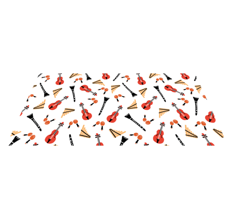 rôzne vinylové koberce pre deti vzor hudobného nástroja - Tenstickers